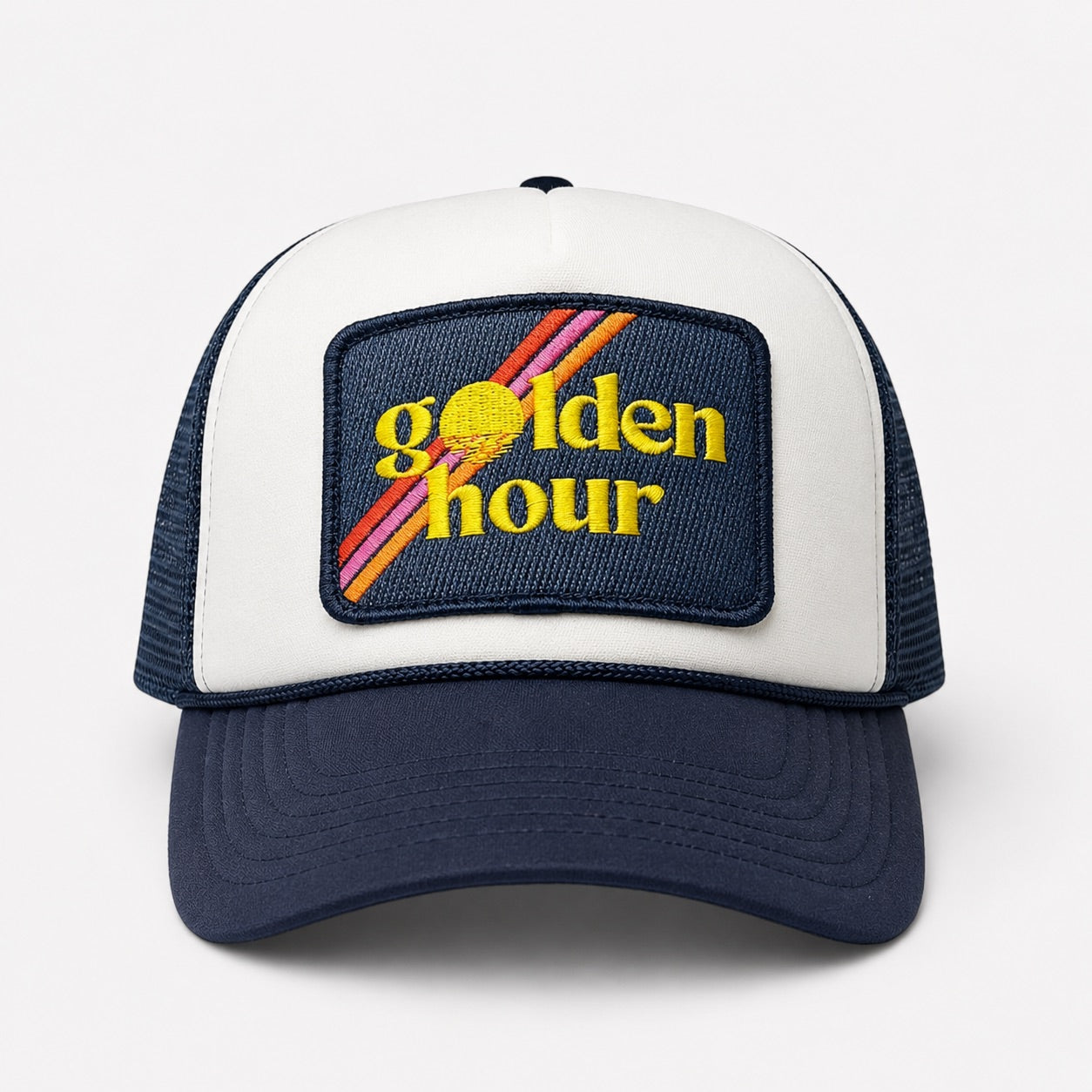 Golden Hour Trucker Hat Navy