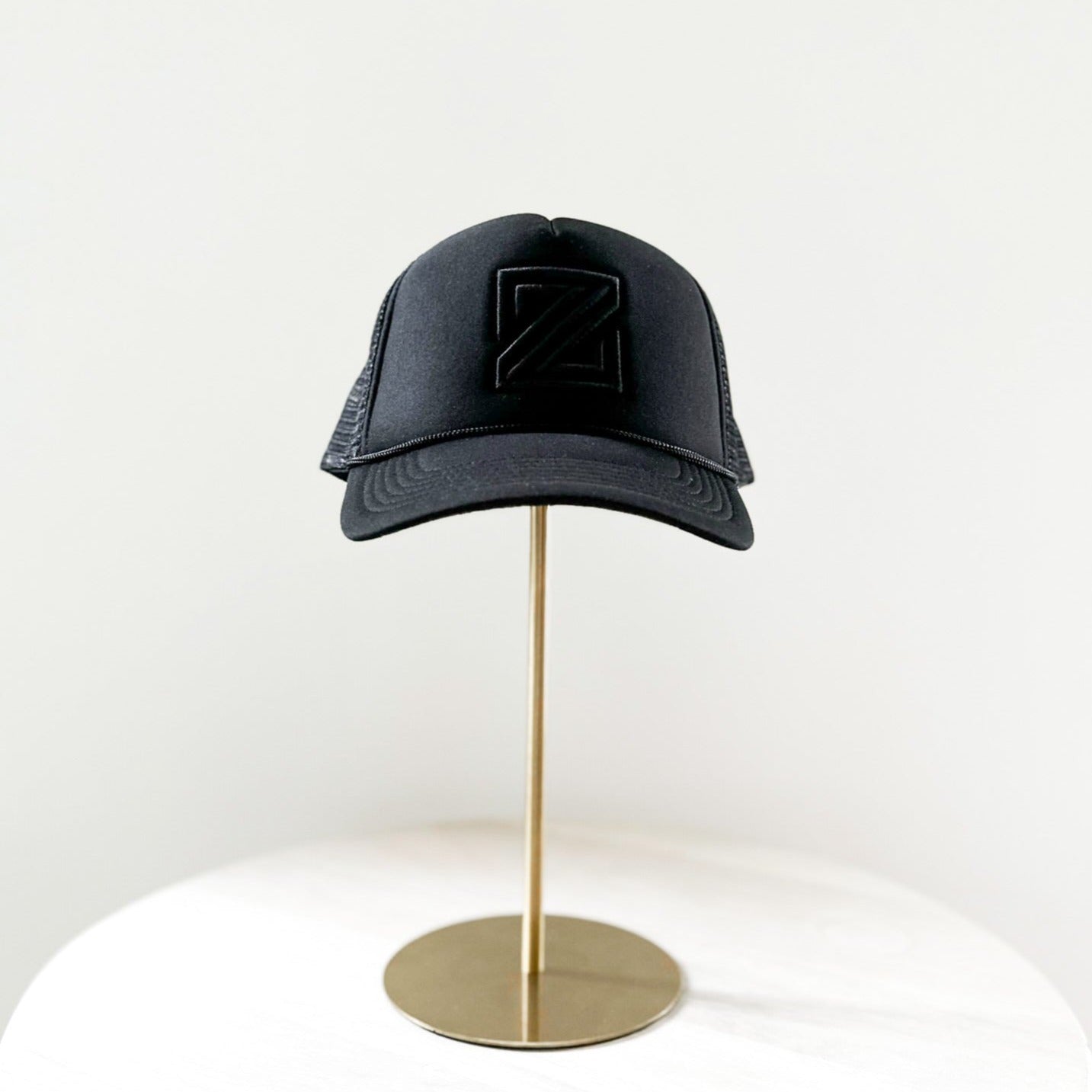 Capital Z Logo Trucker Hat Black