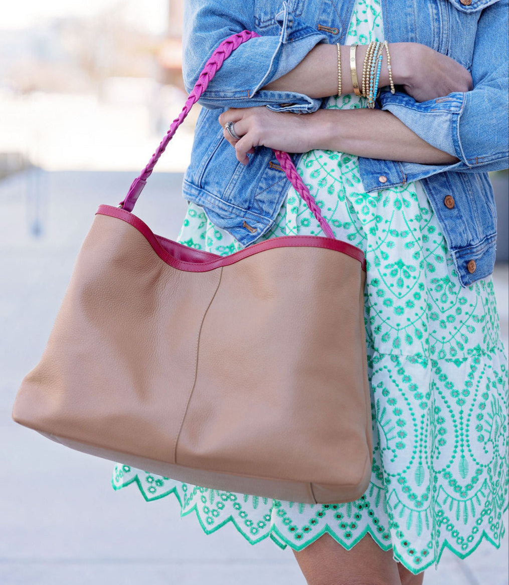 Mother's Day Sale! Take 25% off the Slouchy Tote and Comeback Crossbody—and get a free candle automatically added to your order.
