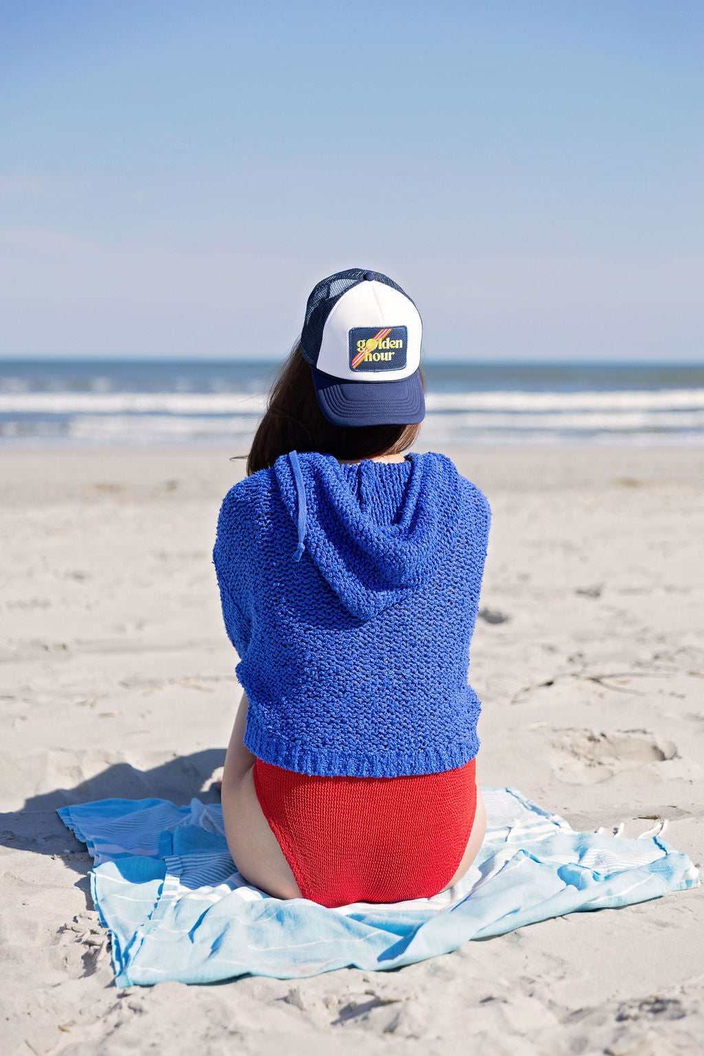 Golden Hour Trucker Hat Navy