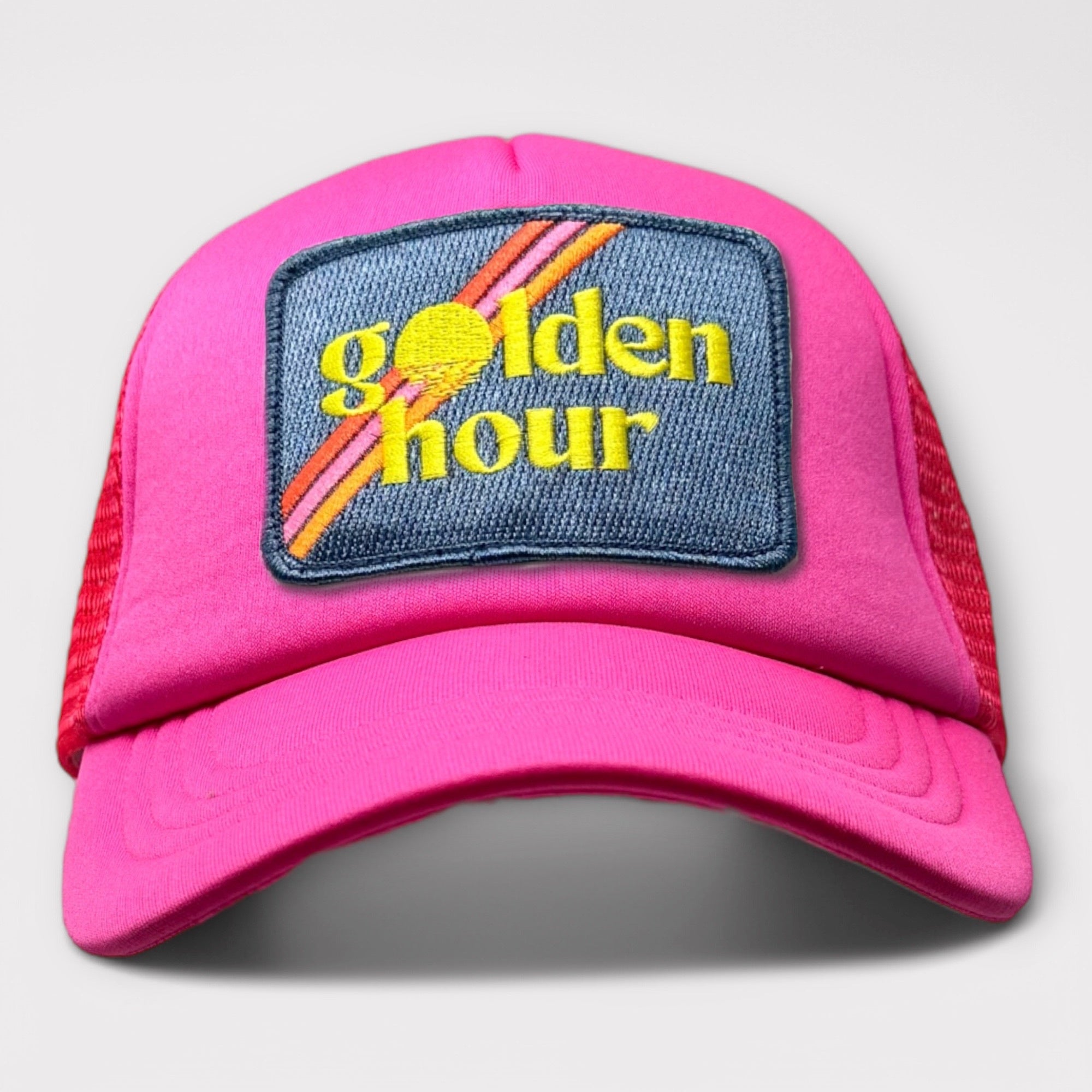Golden Hour Trucker Hat Pink
